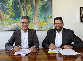 Stefan Lohnert, Geschäftsführer der Messe Stuttgart, Christoph Huss, Geschäftsführer der Euroexpo Messe- und Kongress-GmbH
