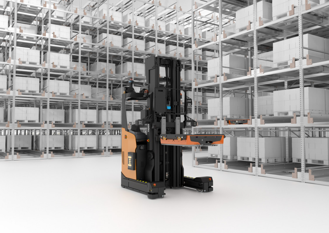 Das automatische Lager- und Abrufsystem „Swarm Automation Storage“ kombiniert drei Komponenten. - © TMH Das automatische Lager- und Abrufsystem „Swarm Automation Storage“ kombiniert drei Komponenten. - © TMH