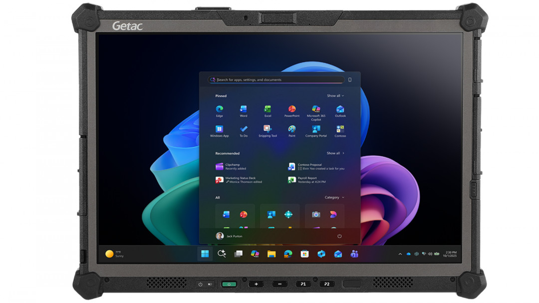 Das Getac G140 Tablet setzt neue robuste Standards für reibungslose Echtzeit-Applikationen in Transport und Logistik - Bild: Getac