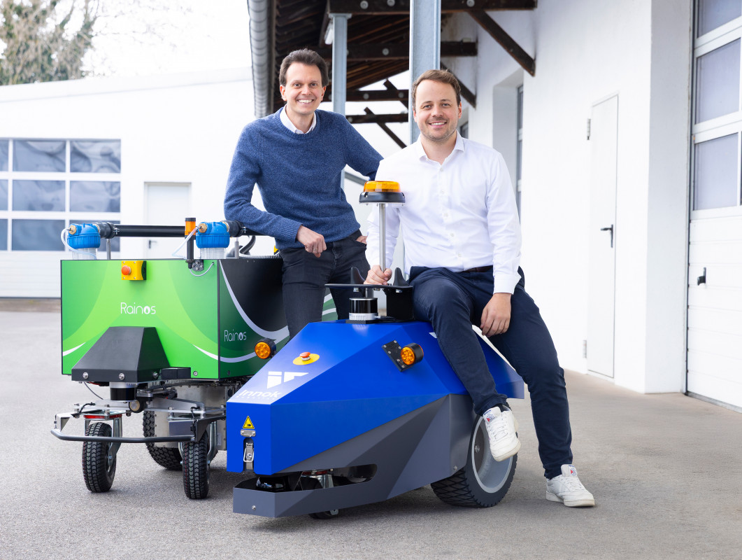 Alwin Heerklotz (CEO; CTO & Gründer Innok Robotics) zusammen mit Nikolas Rössler (CFO & CCO) - Bild: Innok Robotics